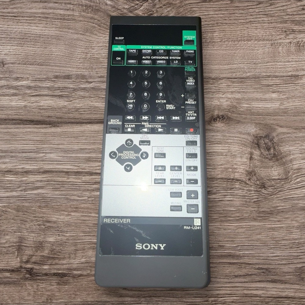 Sony RM-U241 Receiver Remote Control OEM Tested Works AV System Black